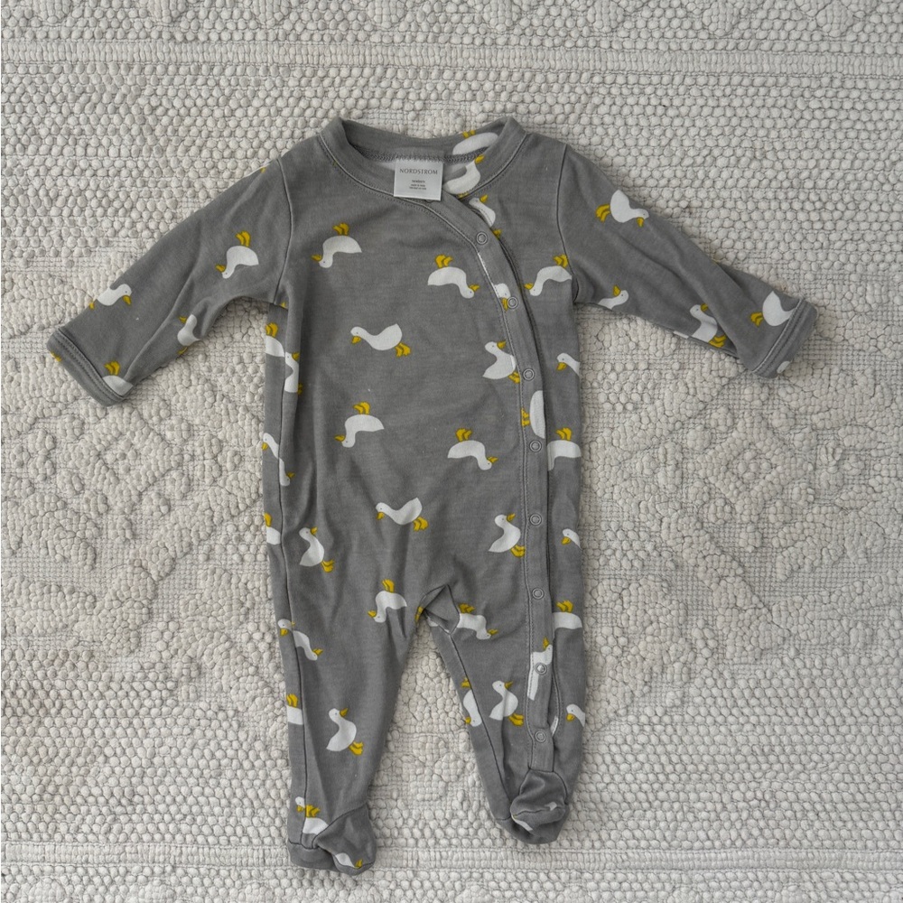 Nordstrom Gray Duck Print Kids One Piece